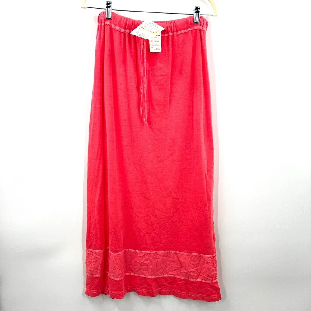 NEW vintage y2k Fresh Produce AHRSK baby rib skirt maxi boho‎ fairy coastal pink